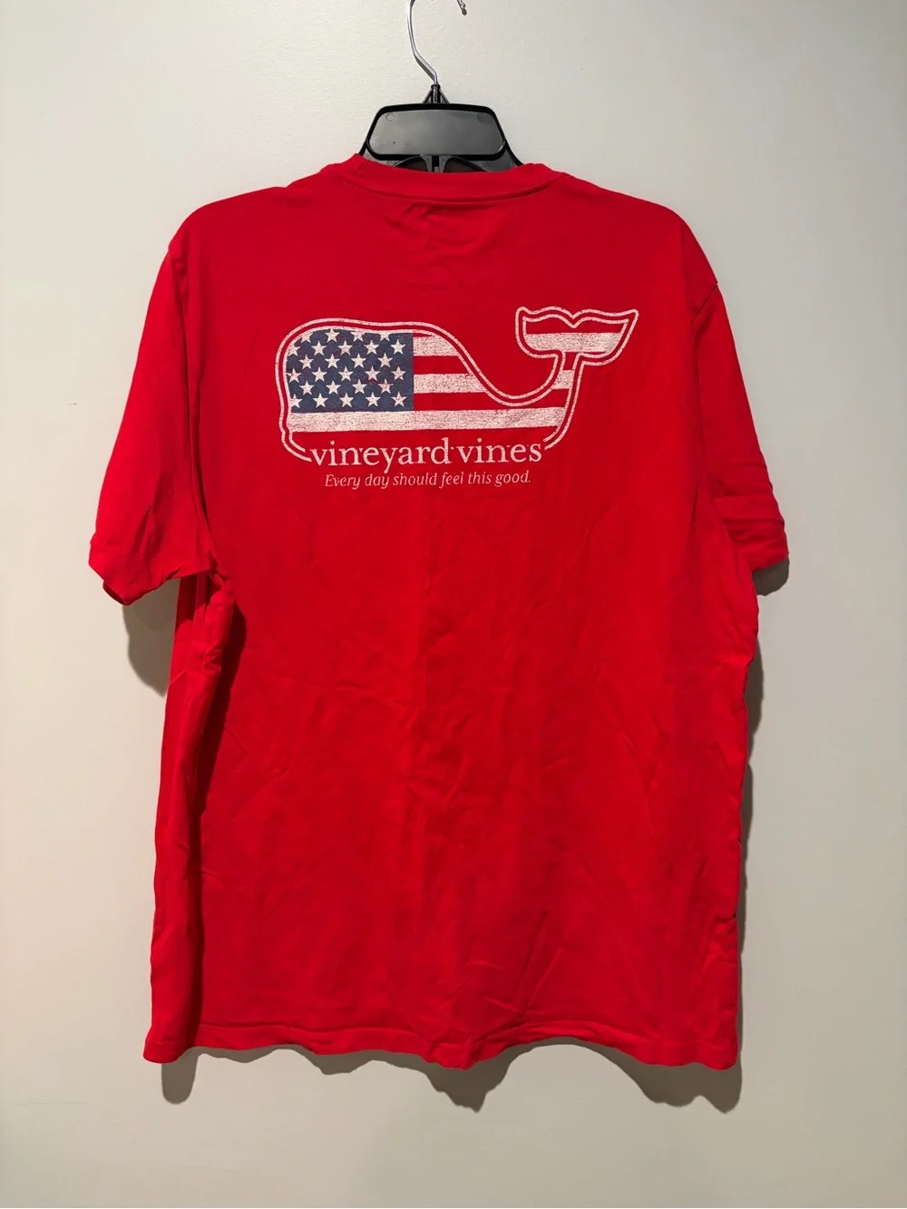 Vineyard Vines Bright Red Short-Sleeve Pocket Tee